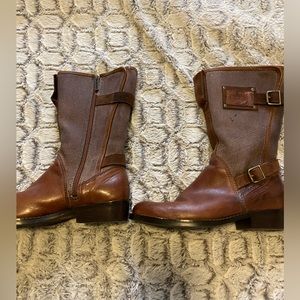 Harley-Davidson brown leather riding boots